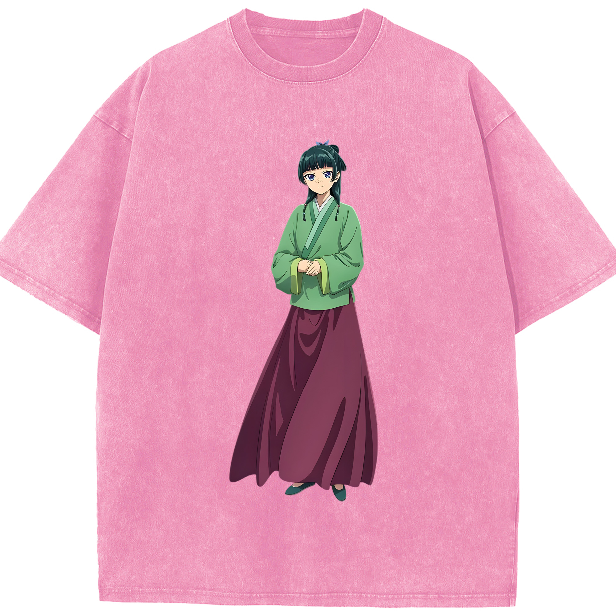 （画像用） 薬屋のひとりごと The Apothecary Diaries 綿100% ヴィンテージ風 半袖Tシャツ（フロントプリント）